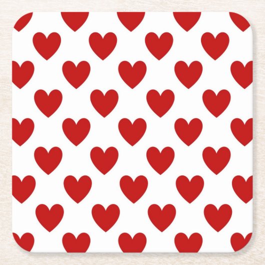 Polka-Dot-Herz Rechteckiger Pappuntersetzer (Vorderseite)