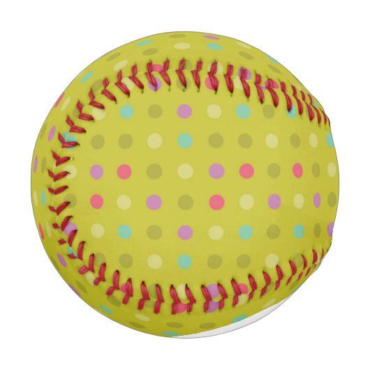 Polka-dot-Hintergrundmuster Baseball (Rückseite Rechts)