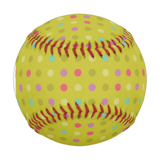 Polka-dot-Hintergrundmuster Baseball (Vorderseite)