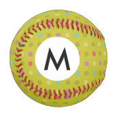Polka-dot-Hintergrundmuster Baseball (Vorderseite Links)