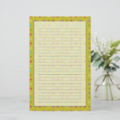 Polka-dot-Hintergrundmuster Briefpapier (Stehend Vorderseite)