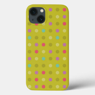Polka-dot-Hintergrundmuster iPhone 13 Hülle
