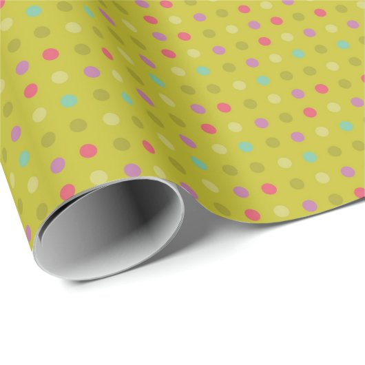 Polka-dot-Hintergrundmuster Geschenkpapier (Rolleneckpunkt)