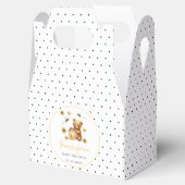 Polka dot honigbiene teddy bear baby dusche geschenkschachtel (Geöffnet)