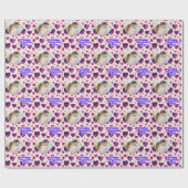 Polka Dot hört das benutzerdefinierte Foto Geschenkpapier (Flach)