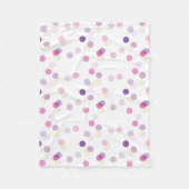 POLKA DOT hübsches Muster rosa lila Mädchen Kinder Fleecedecke (Vorderseite)