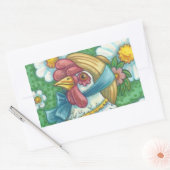 POLKA DOT HÜHNE, CHICKEN STICKERS RETangle, Sheet (Umschlag)