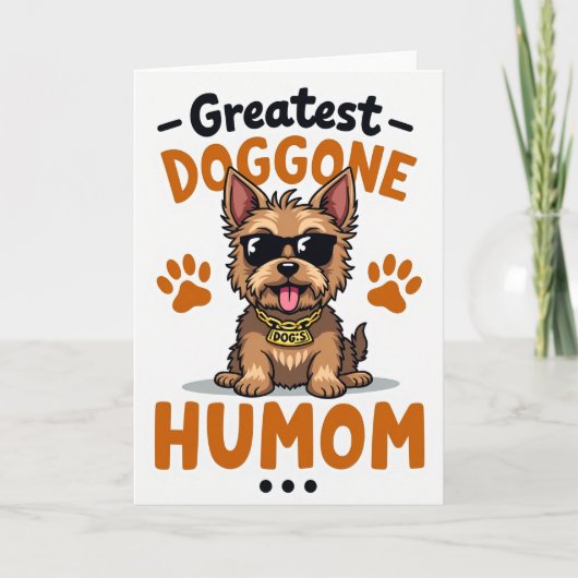 Polka Dot Hund Glückskarte Karte (Vorderseite)