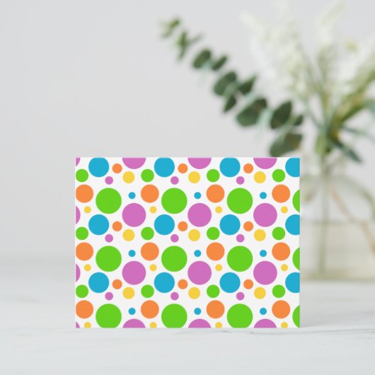 Polka Dot Image Postkarte (Stehend Vorderseite)