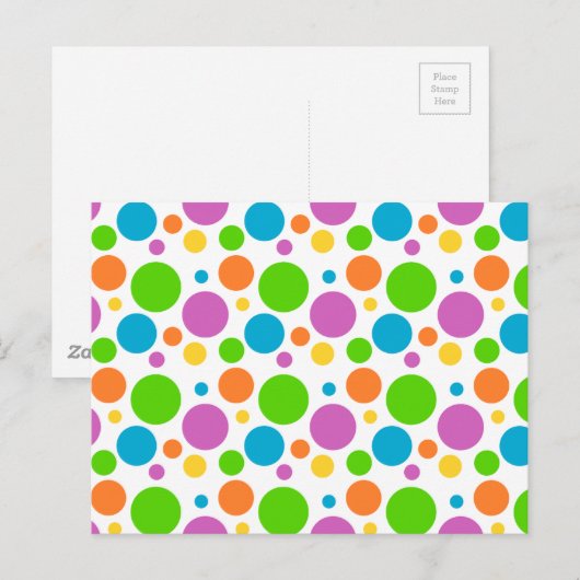 Polka Dot Image Postkarte (Vorne/Hinten)