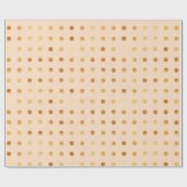 Polka Dot Imitats Gold Foil Blush Wrapping Paper Geschenkpapier (Flach)