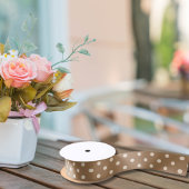 Polka-Dot in Beige Satinband