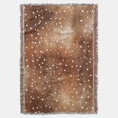 Polka-Dot in Coffee Brown und White (2) Decke (Vorderseite Vertikal)