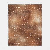 Polka-Dot in Coffee Brown und White (2) Fleecedecke (Vorderseite)