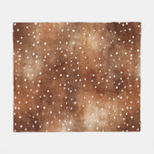 Polka-Dot in Coffee Brown und White (2) Fleecedecke (Vorderseite (Horizontal))