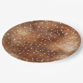 Polka-Dot in Coffee Brown und White (2) Pappteller (Schrägansicht)