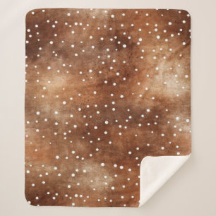 Polka-Dot in Coffee Brown und White (2) Sherpadecke