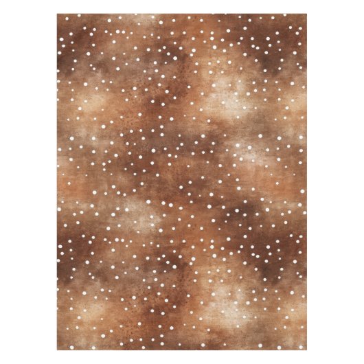 Polka-Dot in Coffee Brown und White (2) Tischdecke (Vorderseite)