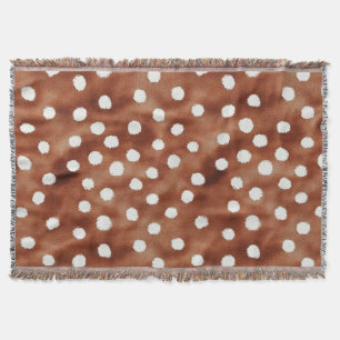 Polka-Dot in Coffee Brown und White Decke