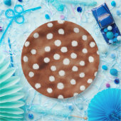 Polka-Dot in Coffee Brown und White Pappteller (Party)