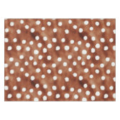 Polka-Dot in Coffee Brown und White Tischdecke (Vorderseite (Horizontal))