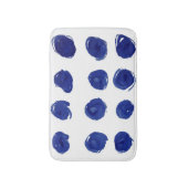 Polka dot, indigoblau Aquarell. Badematte (Vorderseite Vertikal)