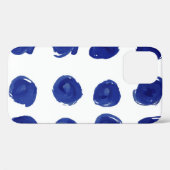 Polka dot, indigoblau Aquarell. Case-Mate iPhone Hülle (Rückseite (Horizontal))