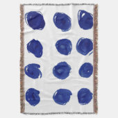 Polka dot, indigoblau Aquarell. Decke (Vorderseite Vertikal)