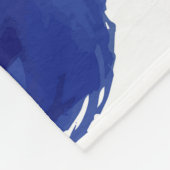 Polka dot, indigoblau Aquarell. Fleecedecke (Ecke)