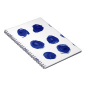 Polka dot, indigoblau Aquarell. Notizblock (Rechte Seite)