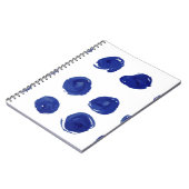 Polka dot, indigoblau Aquarell. Notizblock (Linke Seite)