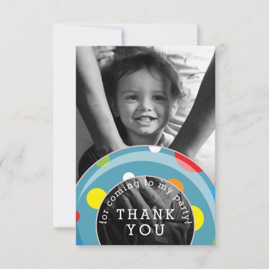 Polka Dot Inner Tube Sommerkids Vielen Dank Dankeskarte (Vorderseite)