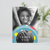 Polka Dot Inner Tube Sommerkids Vielen Dank Dankeskarte (Stehend Vorderseite)