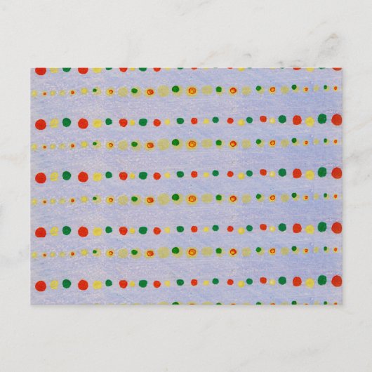Polka Dot Japanisches Holzschnitt Textil Postkarte (Vorderseite)