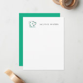 Polka Dot Kaffee Cup Wasserfarbe Mitteilungskarte (Vorderseite/Rückseite Beispiel)