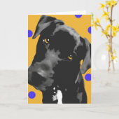 Polka Dot Karte (Gelbe Blume)