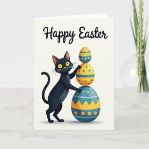 Polka Dot Katzen-Spaß-Grußkarte Karte