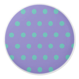 Polka Dot Keramik Knob (Lavender & Aqua) Keramikknauf