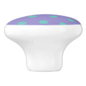 Polka Dot Keramik Knob (Lavender & Aqua) Keramikknauf (Seitenansicht)