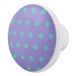 Polka Dot Keramik Knob (Lavender & Aqua) Keramikknauf