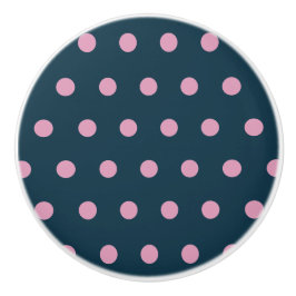 Polka Dot Keramik Knob (Mitternachtsblau und Soft  Keramikknauf