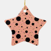 Polka Dot Keramik Star Ornament (Vorne)