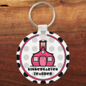 Polka Dot Kindergarten Schlüsselanhänger Lehrer (Vorderseite)