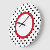 Polka Dot Kitchen Wandleuchten Große Wanduhr (Winkel)