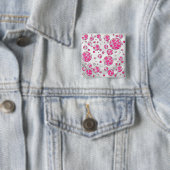 Polka Dot Kuh Rosa und Weiß Button (Beispiel)