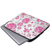 Polka Dot Kuh Rosa und Weiß Laptopschutzhülle (Vorne Knopf)