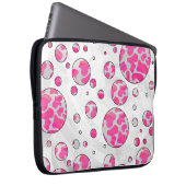 Polka Dot Kuh Rosa und Weiß Laptopschutzhülle (Vorne Rechts)