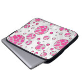 Polka Dot Kuh Rosa und Weiß Laptopschutzhülle (Vorne Knopf)
