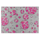 Polka Dot Kuh Rosa und Weiß Schneidebrett (Vorderseite)