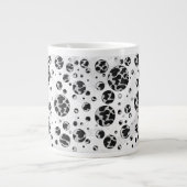 Polka Dot Kuw Schwarz-Weiß-Print Jumbo-Tasse (Vorderseite)